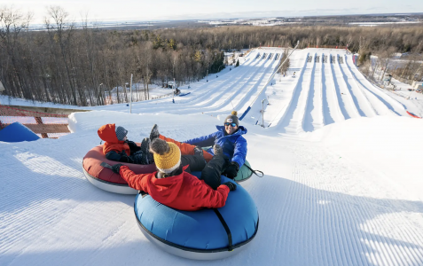 snowtubing at Snow Valley Ski Resort