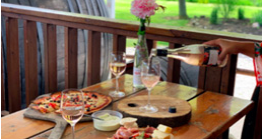 Food and drinks on a table