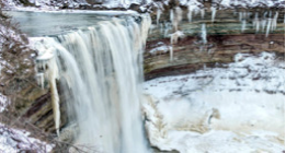 Frozen waterfall