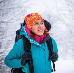 Women hiking in winter