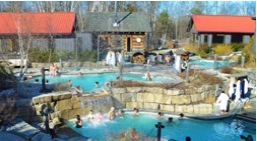 Outdoor thermal water pools