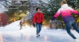 People skating on an ice rink
