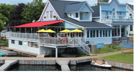 House and a dock on the water