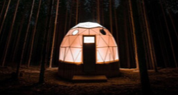 Glowing dome at night 