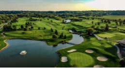 Ariel view of a golf course