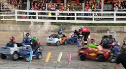 People in bumper cars