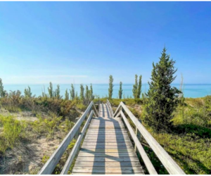 stairs leading to a beach