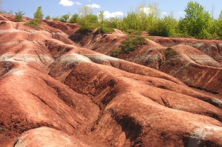 Terrain with hills and rocks