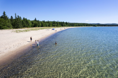 Pancake Bay Provincial Park white sand beach in Ontario