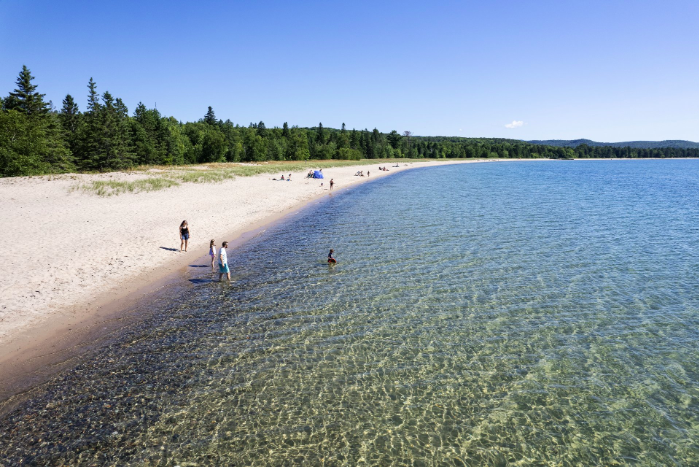 Pancake Bay Provincial Park white sand beach in Ontario