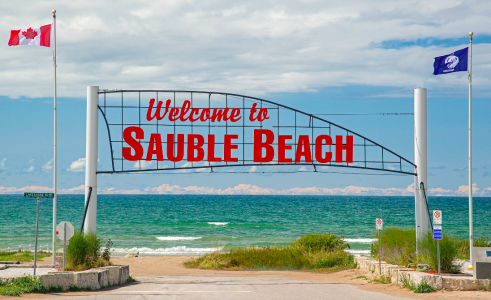 Sauble Beach white sand beach in ontario
