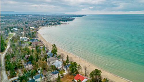 Wasaga white sand beach in ontario