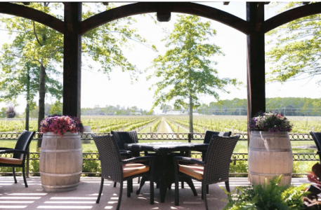 patio looking over green fields