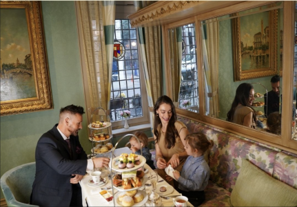 A family enjoying High Tea for Mother's Day