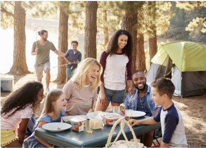 Family camping in ontario