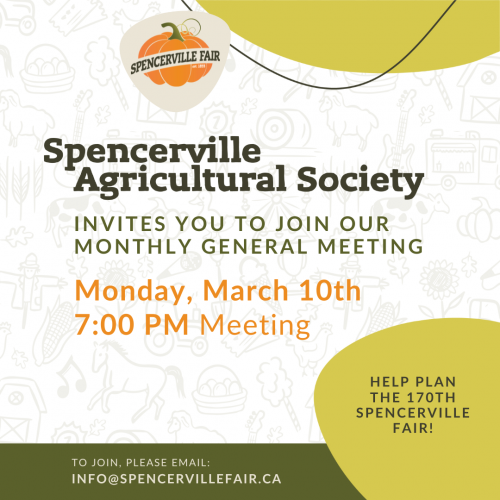 Spencerville Agricultural Society, March Meeting