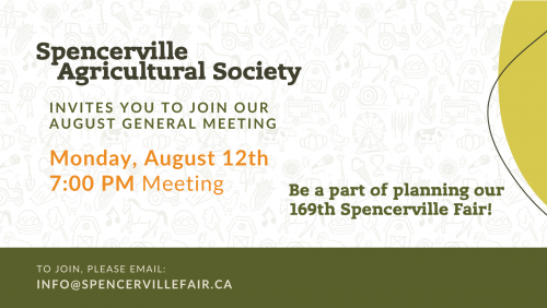 Spencerville Agricultural Society, August Meeting