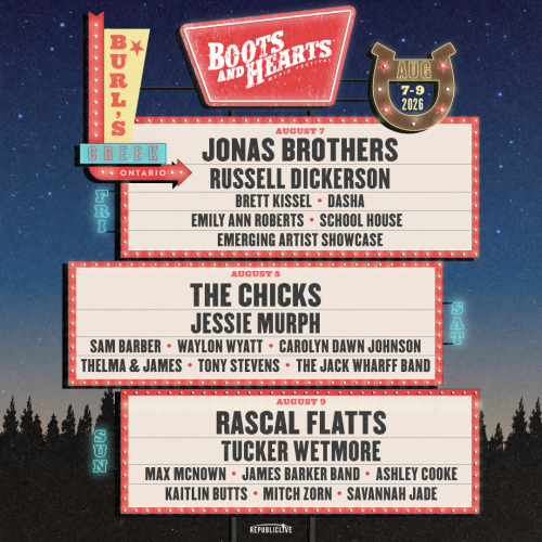 Boots and Hearts Music Festival - August 7- 9, 2026