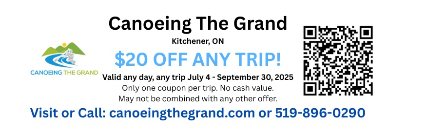 Canoeing the Grand coupon - $5 off