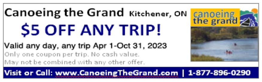 Canoeing the Grand coupon - $5 off