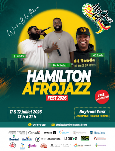 Hamilton AfroJazz Fest -  July 11 -12, 2026