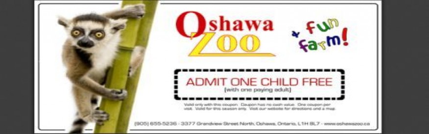 Oshawa Zoo Coupon Admit 1 Child Free