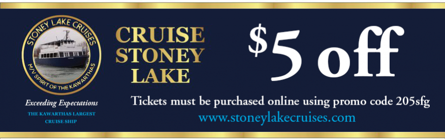 Stony Lake Cruises -$5.00 Off