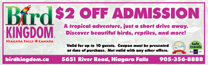 Bird Kingdom coupon - $2 off admission