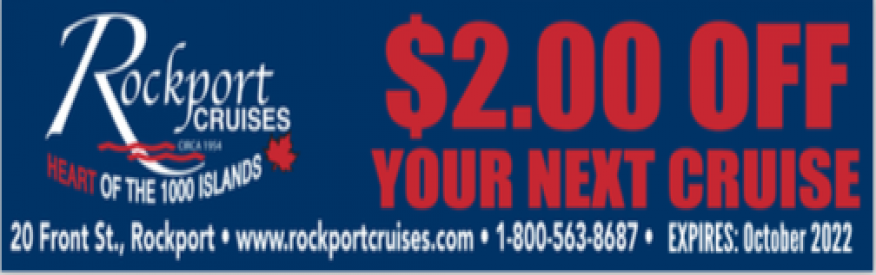 1000 Islands Cruises Rockport Coupon - $2 off