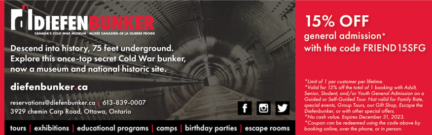 Diefenbunker: 15% Off