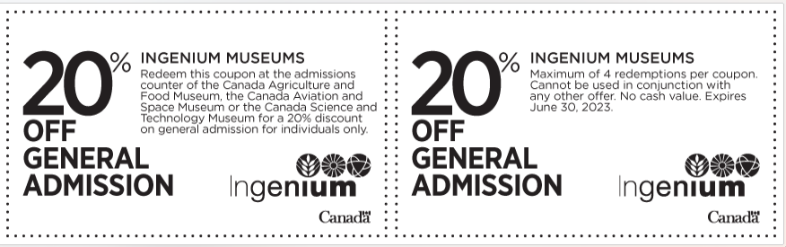 20% off General Admission 