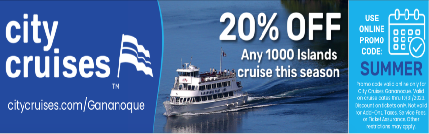 1000 Islands Cruises Gananoque Coupon - 20% off