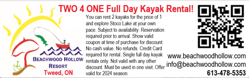 Two 4 One Full Day Kayak Rental!