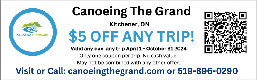 Canoeing the Grand coupon - $5 off