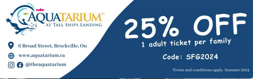 Aquatarium - 25% Off 1 Adult Ticket per family