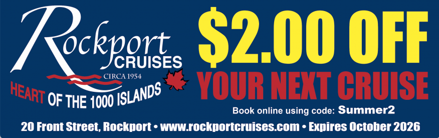 1000 Islands Cruises Rockport Coupon - $2 off